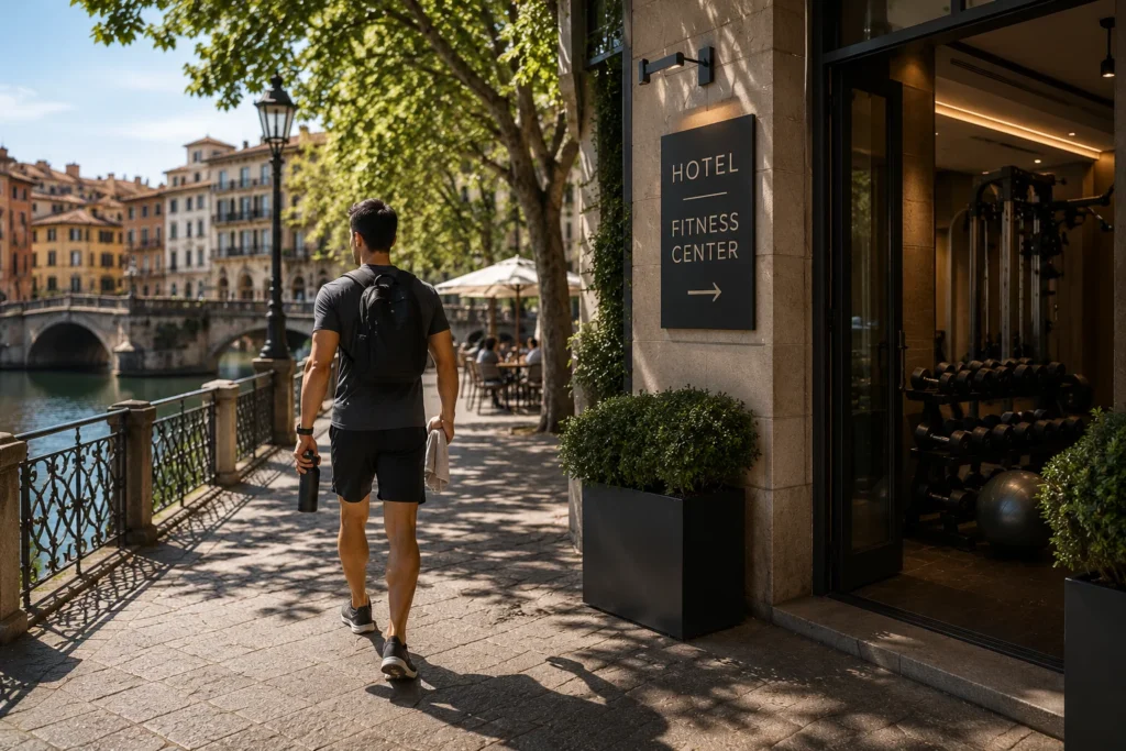 hotel gym complementing active sightseeing